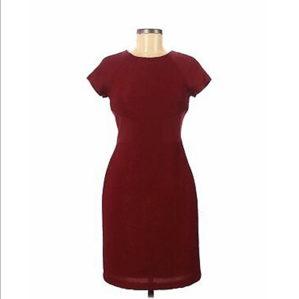 Julia Jordan Sheath Mini Dress in Garnet Red. Size 8. NWT